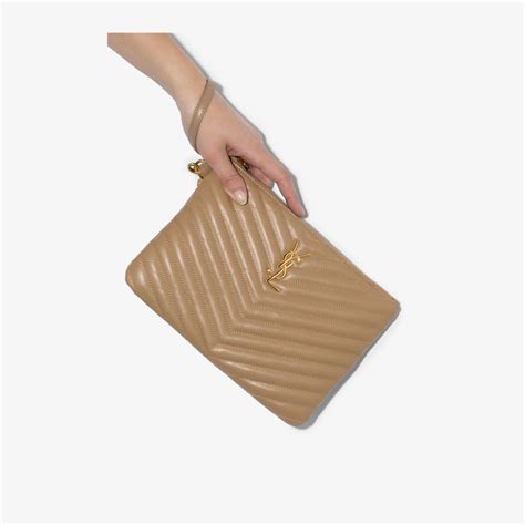 ysl beige clutch bag|ysl clutch and evening.